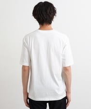 KHKHS83034 a.v.v MEN(アー・ヴェ・ヴェ) 【接触冷感】デザインロゴプリントセミワイドTシャツ ホワイト