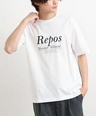 KHKHS84034 a.v.v MEN(アー・ヴェ・ヴェ) 【接触冷感】フレンチロゴプリントセミワイドTシャツ ホワイト