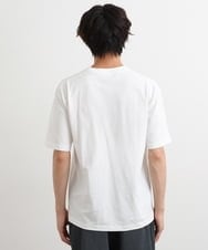 KHKHS84034 a.v.v MEN(アー・ヴェ・ヴェ) 【接触冷感】フレンチロゴプリントセミワイドTシャツ ホワイト