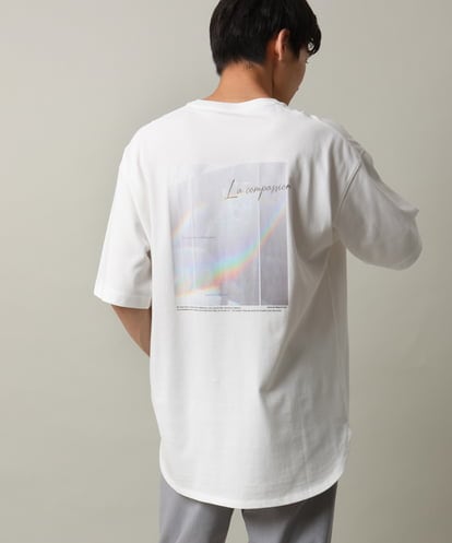KHKHV10044 a.v.v MEN 【HIDEYUKI SUTO×a.v.vコラボ】フォトプリントロングシルエットTシャツ