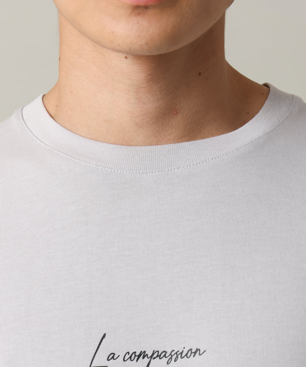 KHKHV10044 a.v.v MEN(アー・ヴェ・ヴェ) 【HIDEYUKI SUTO×a.v.vコラボ】フォトプリントロングシルエットTシャツ ライトグレー