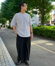 KHKHV10044 a.v.v MEN(アー・ヴェ・ヴェ) 【HIDEYUKI SUTO×a.v.vコラボ】フォトプリントロングシルエットTシャツ ライトグレー