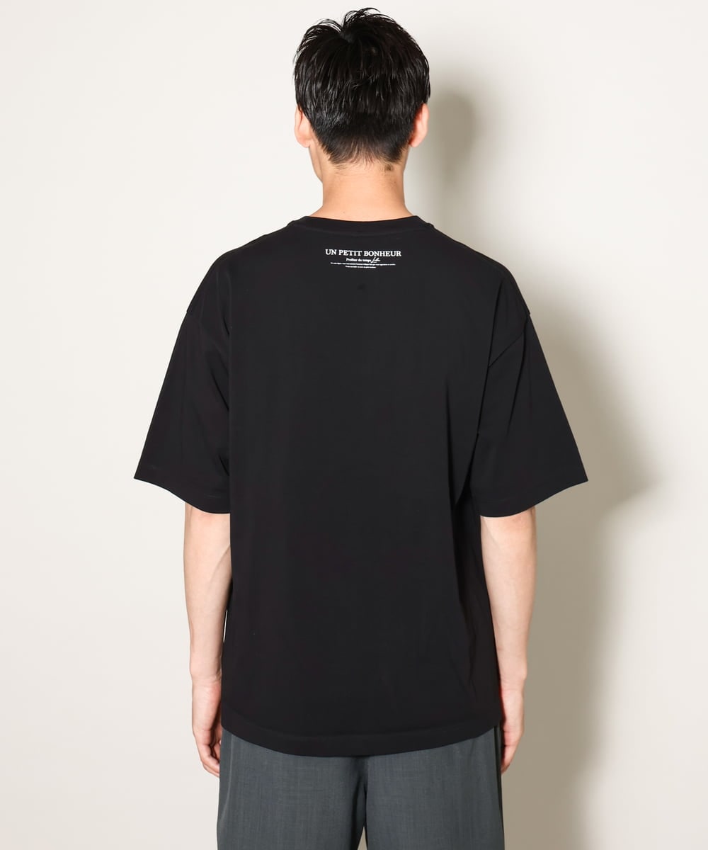 KHKHV11044 a.v.v MEN(アー・ヴェ・ヴェ) 【HIDEYUKI SUTO×a.v.vコラボ】フォトプリントワイドシルエットTシャツ ブラック