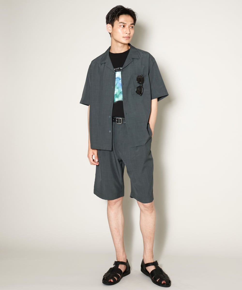 KHKHV11044 a.v.v MEN(アー・ヴェ・ヴェ) 【HIDEYUKI SUTO×a.v.vコラボ】フォトプリントワイドシルエットTシャツ ブラック