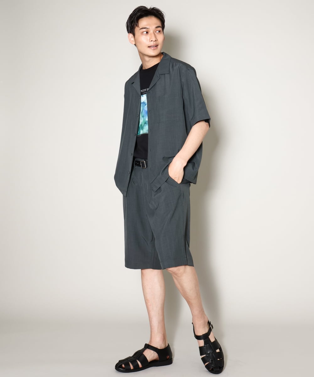KHKHV11044 a.v.v MEN(アー・ヴェ・ヴェ) 【HIDEYUKI SUTO×a.v.vコラボ】フォトプリントワイドシルエットTシャツ ブラック