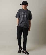 KHKHV12034 a.v.v MEN(アー・ヴェ・ヴェ) 【接触冷感】ロゴプリントセミワイドシルエットTシャツ ダークグレー