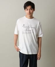 KHKHV12034 a.v.v MEN(アー・ヴェ・ヴェ) 【接触冷感】ロゴプリントセミワイドシルエットTシャツ ダークグレー