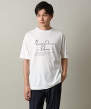 KHKHV12034 a.v.v MEN(アー・ヴェ・ヴェ) 【接触冷感】ロゴプリントセミワイドシルエットTシャツ ダークグレー