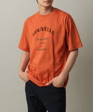 KHKHV13034 a.v.v MEN(アー・ヴェ・ヴェ) 【接触冷感】ロゴプリントセミワイドTシャツ オレンジ