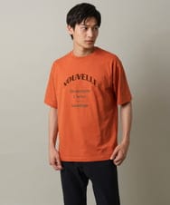 KHKHV13034 a.v.v MEN(アー・ヴェ・ヴェ) 【接触冷感】ロゴプリントセミワイドTシャツ オレンジ