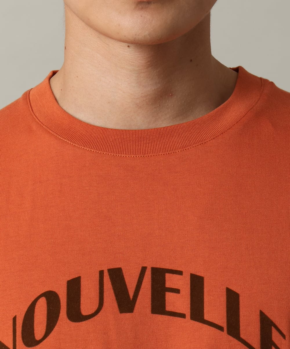 KHKHV13034 a.v.v MEN(アー・ヴェ・ヴェ) 【接触冷感】ロゴプリントセミワイドTシャツ オレンジ