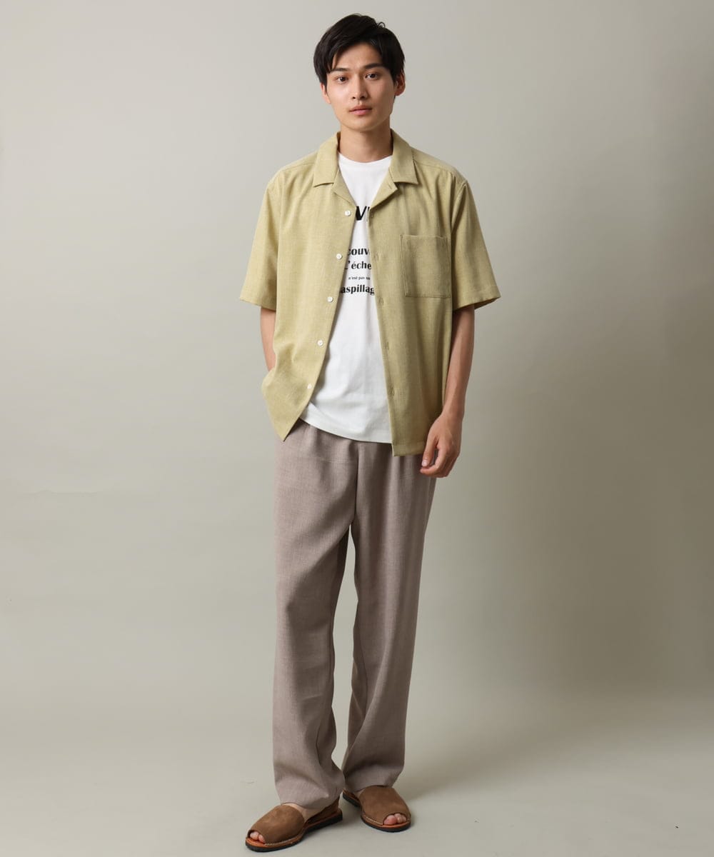 KHKHV13034 a.v.v MEN(アー・ヴェ・ヴェ) 【接触冷感】ロゴプリントセミワイドTシャツ オレンジ