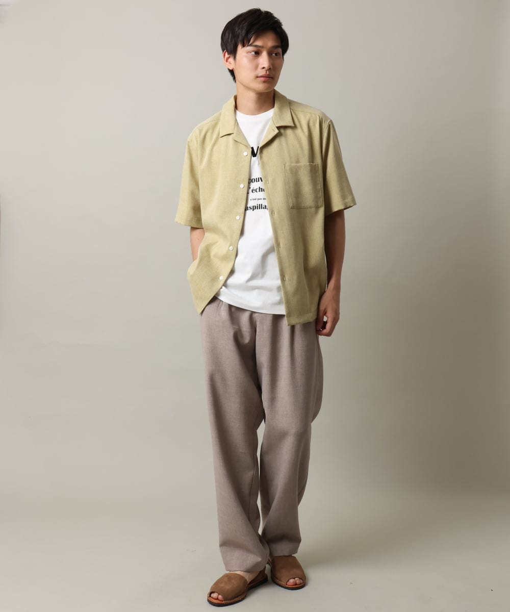 KHKHV13034 a.v.v MEN(アー・ヴェ・ヴェ) 【接触冷感】ロゴプリントセミワイドTシャツ オレンジ