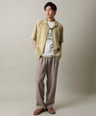 KHKHV13034 a.v.v MEN(アー・ヴェ・ヴェ) 【接触冷感】ロゴプリントセミワイドTシャツ オレンジ
