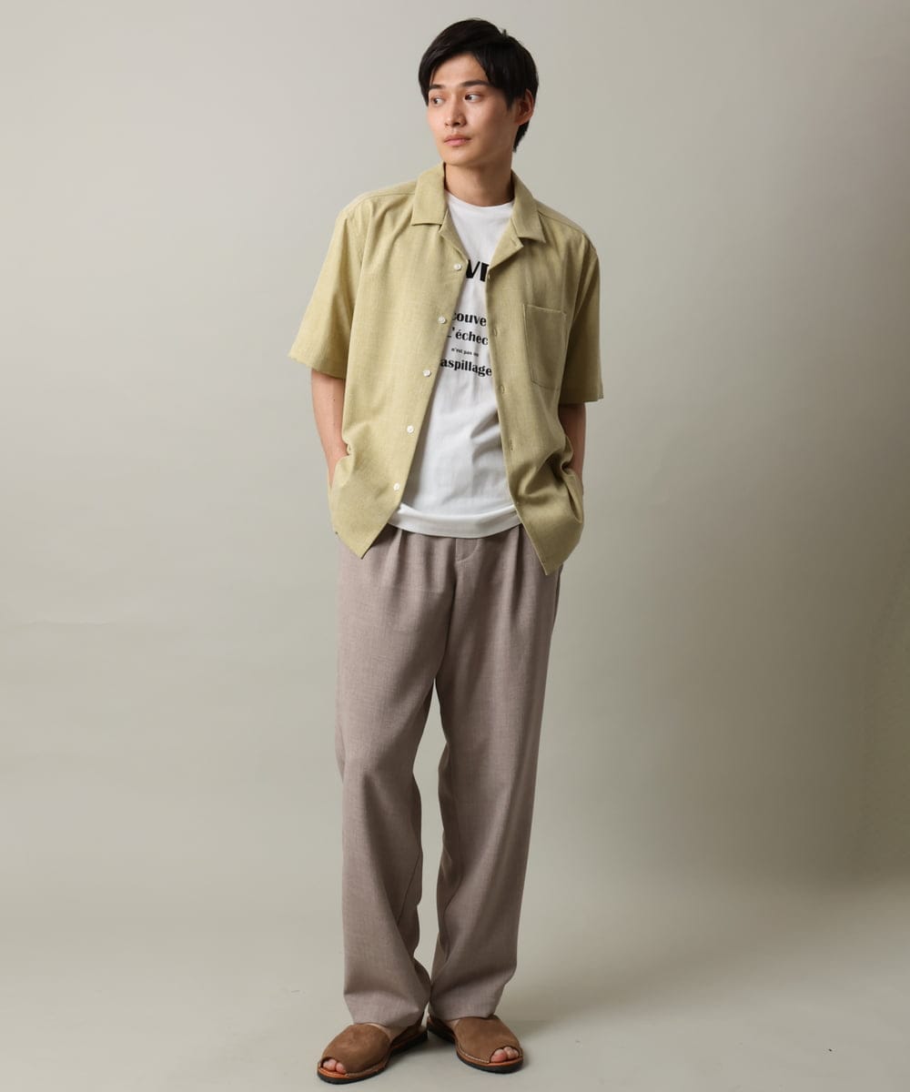 KHKHV13034 a.v.v MEN(アー・ヴェ・ヴェ) 【接触冷感】ロゴプリントセミワイドTシャツ オレンジ