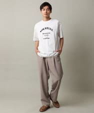 KHKHV13034 a.v.v MEN(アー・ヴェ・ヴェ) 【接触冷感】ロゴプリントセミワイドTシャツ オレンジ