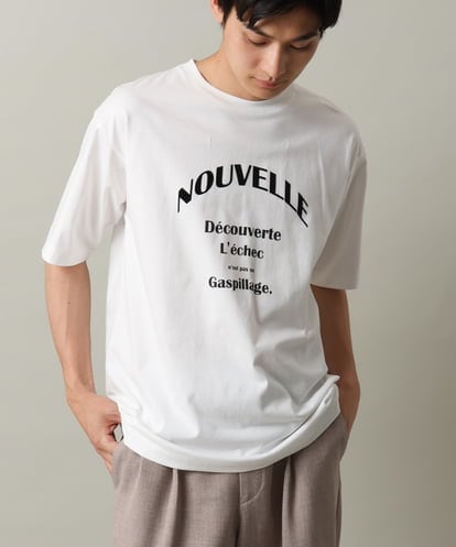 KHKHV13034 a.v.v MEN 【接触冷感】ロゴプリントセミワイドTシャツ