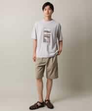KHKHV14044 a.v.v MEN(アー・ヴェ・ヴェ) 【接触冷感】フォトプリントワイドシルエットTシャツ ライトグレー