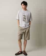KHKHV14044 a.v.v MEN(アー・ヴェ・ヴェ) 【接触冷感】フォトプリントワイドシルエットTシャツ ライトグレー