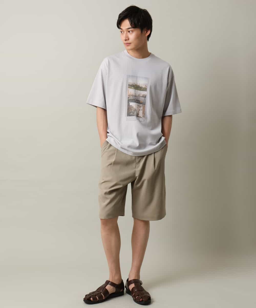 KHKHV14044 a.v.v MEN(アー・ヴェ・ヴェ) 【接触冷感】フォトプリントワイドシルエットTシャツ ライトグレー