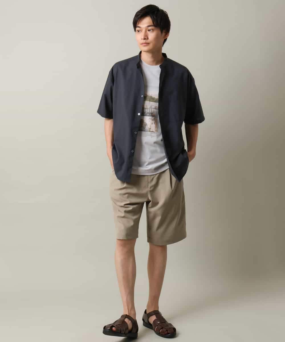 KHKHV14044 a.v.v MEN(アー・ヴェ・ヴェ) 【接触冷感】フォトプリントワイドシルエットTシャツ ライトグレー