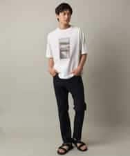 KHKHV14044 a.v.v MEN(アー・ヴェ・ヴェ) 【接触冷感】フォトプリントワイドシルエットTシャツ ライトグレー