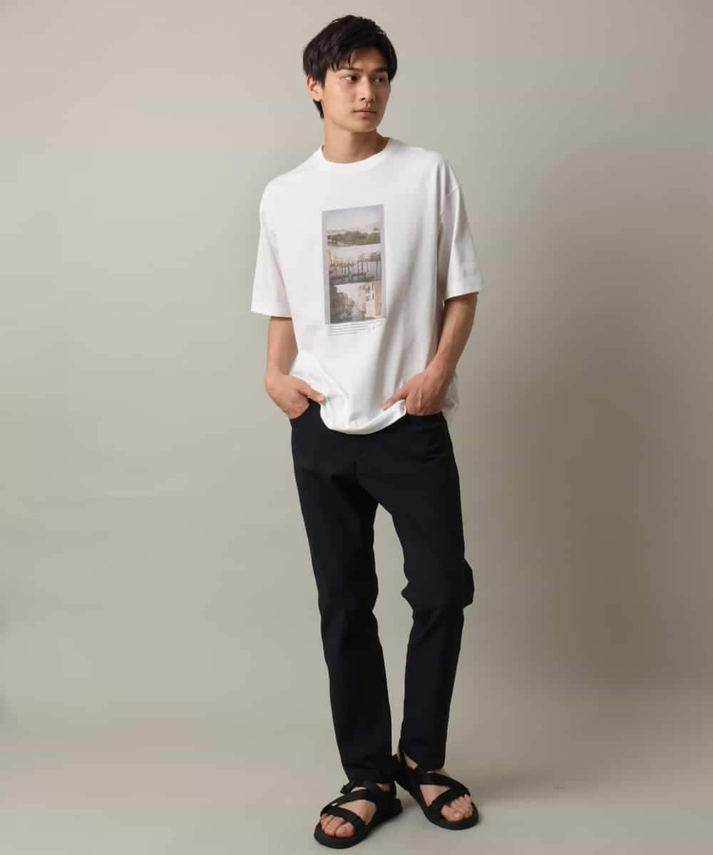 KHKHV14044 a.v.v MEN(アー・ヴェ・ヴェ) 【接触冷感】フォトプリントワイドシルエットTシャツ ライトグレー