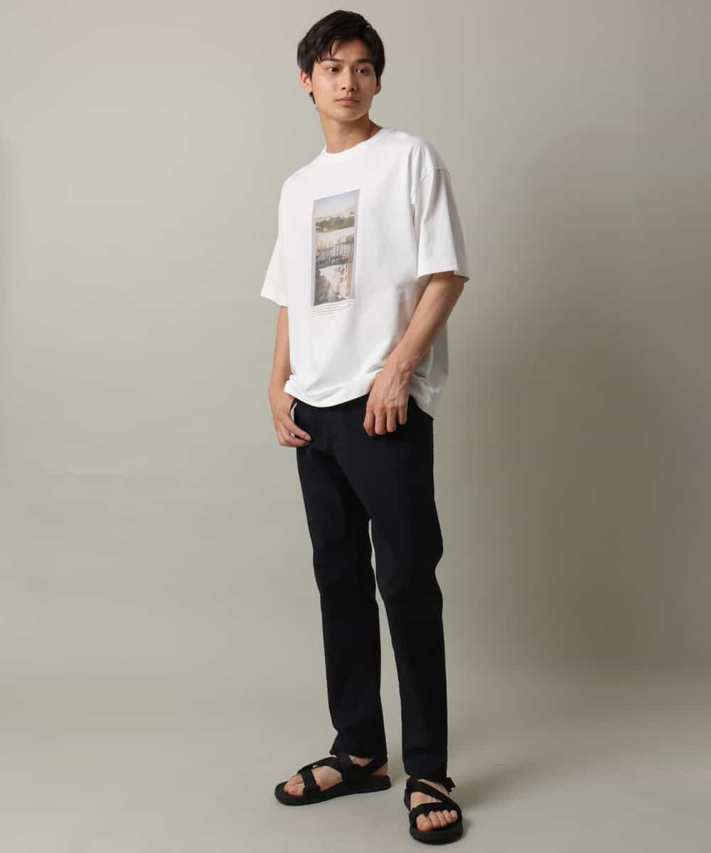 KHKHV14044 a.v.v MEN(アー・ヴェ・ヴェ) 【接触冷感】フォトプリントワイドシルエットTシャツ ライトグレー