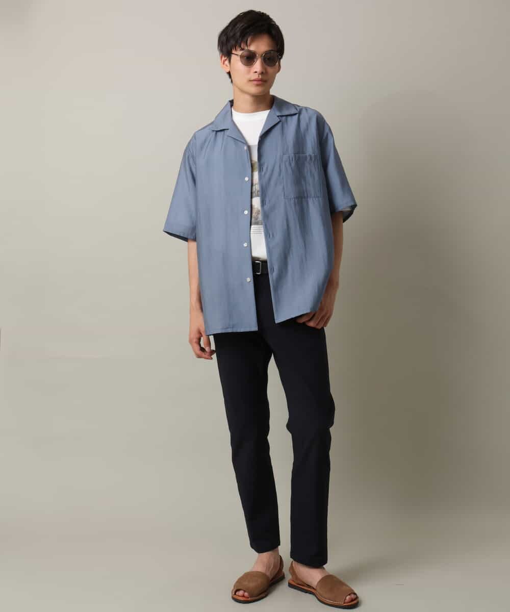 KHKHV14044 a.v.v MEN(アー・ヴェ・ヴェ) 【接触冷感】フォトプリントワイドシルエットTシャツ ライトグレー