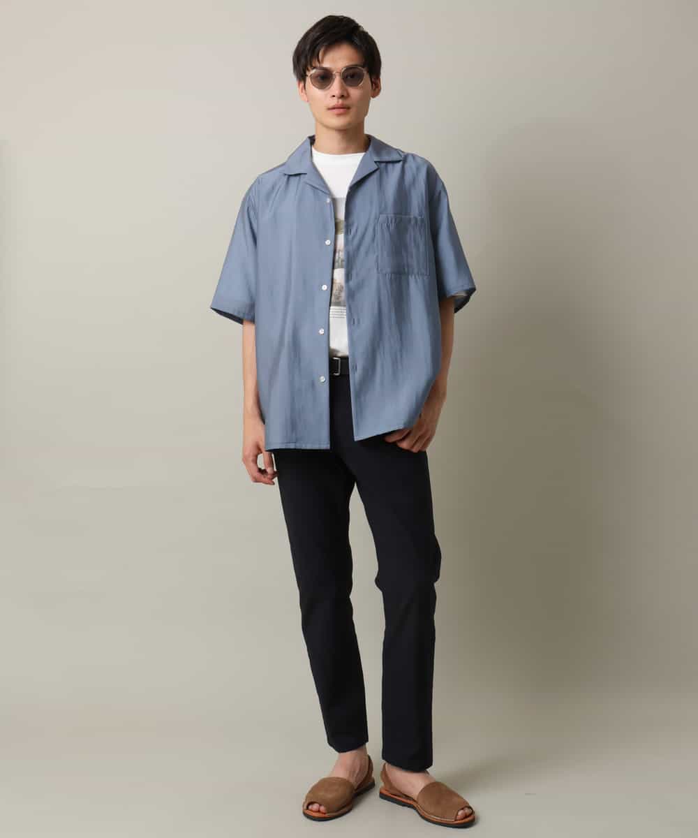 KHKHV14044 a.v.v MEN(アー・ヴェ・ヴェ) 【接触冷感】フォトプリントワイドシルエットTシャツ ライトグレー
