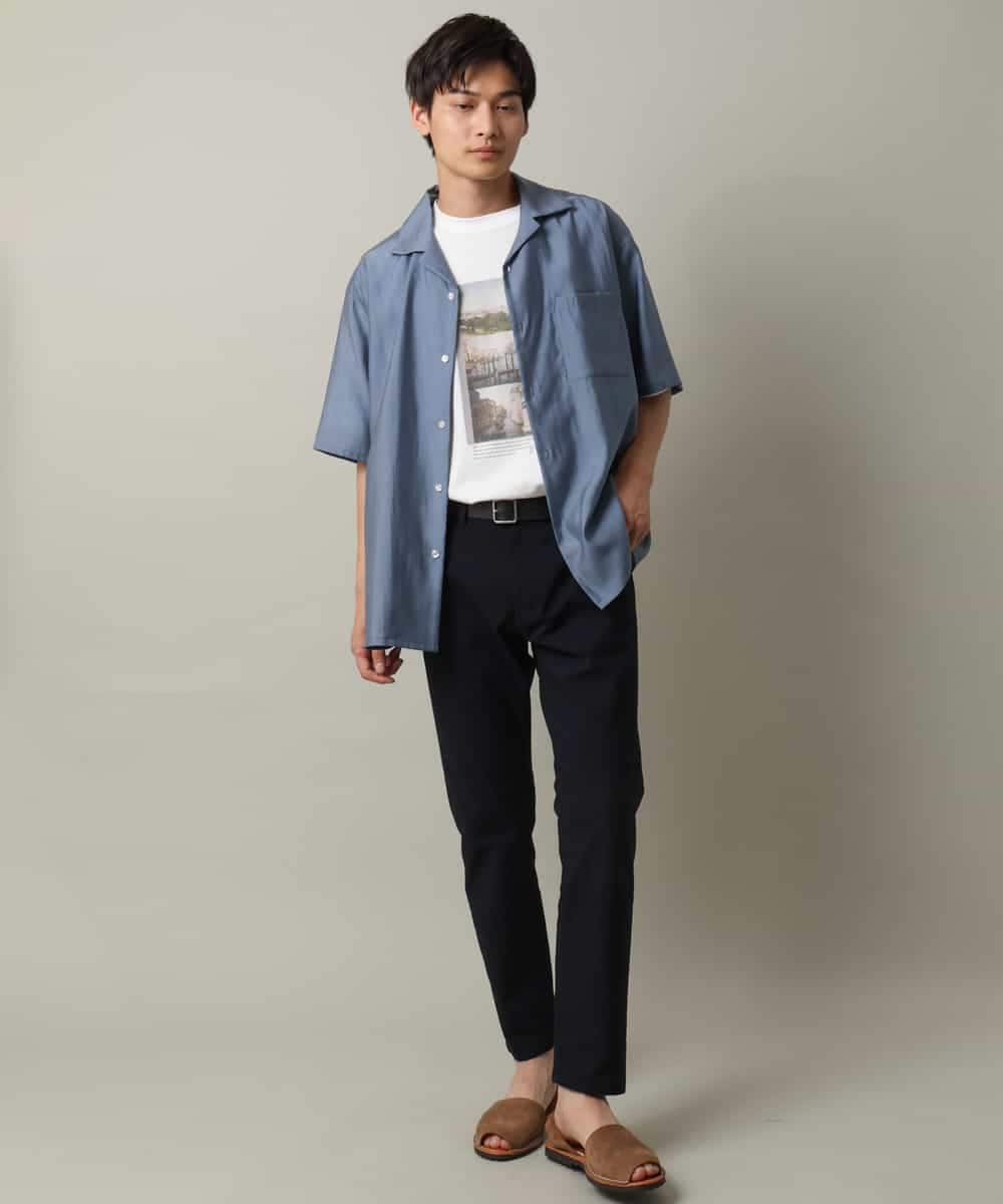 KHKHV14044 a.v.v MEN(アー・ヴェ・ヴェ) 【接触冷感】フォトプリントワイドシルエットTシャツ ライトグレー