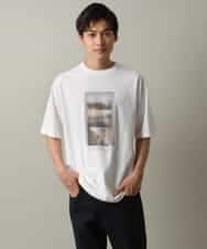 KHKHV14044 a.v.v MEN(アー・ヴェ・ヴェ) 【接触冷感】フォトプリントワイドシルエットTシャツ ライトグレー