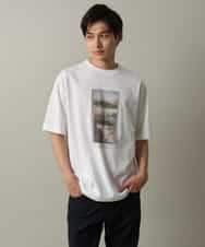 KHKHV14044 a.v.v MEN(アー・ヴェ・ヴェ) 【接触冷感】フォトプリントワイドシルエットTシャツ ライトグレー