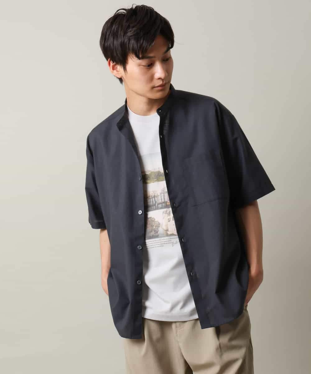 KHKHV14044 a.v.v MEN(アー・ヴェ・ヴェ) 【接触冷感】フォトプリントワイドシルエットTシャツ ライトグレー