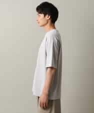 KHKHV14044 a.v.v MEN(アー・ヴェ・ヴェ) 【接触冷感】フォトプリントワイドシルエットTシャツ ライトグレー