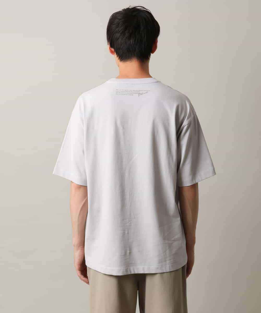 KHKHV14044 a.v.v MEN(アー・ヴェ・ヴェ) 【接触冷感】フォトプリントワイドシルエットTシャツ ライトグレー