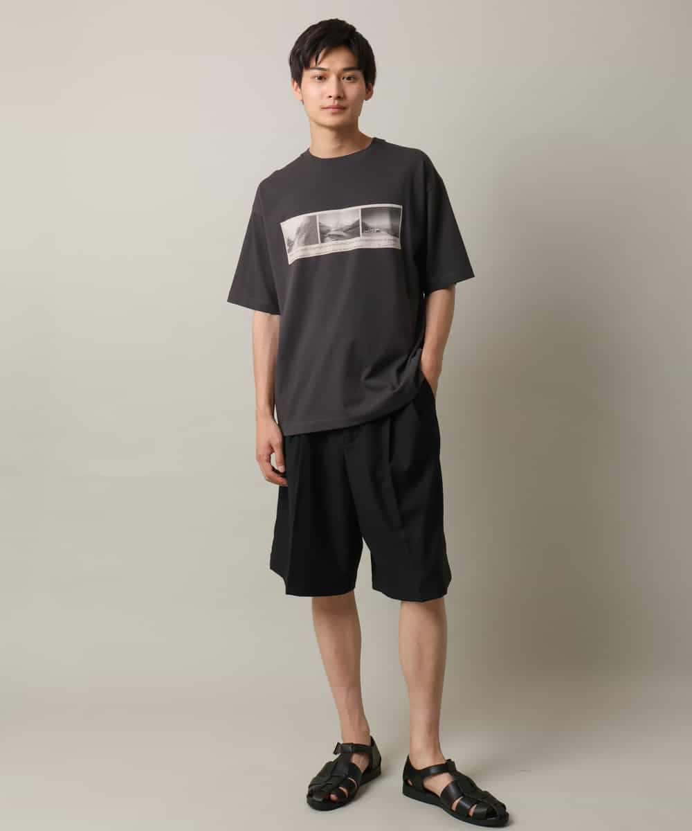KHKHV15044 a.v.v MEN(アー・ヴェ・ヴェ) 【接触冷感】フォトプリントワイドシルエットカットソー ダークグレー
