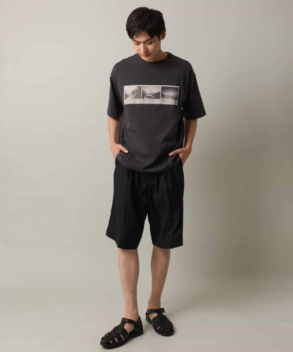 KHKHV15044 a.v.v MEN(アー・ヴェ・ヴェ) 【接触冷感】フォトプリントワイドシルエットカットソー ダークグレー