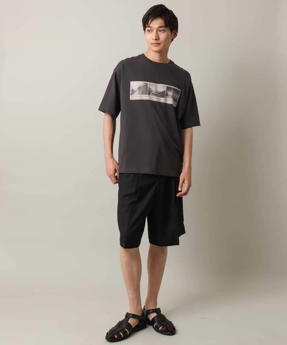 KHKHV15044 a.v.v MEN(アー・ヴェ・ヴェ) 【接触冷感】フォトプリントワイドシルエットカットソー ダークグレー