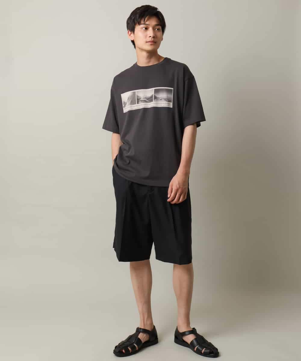 KHKHV15044 a.v.v MEN(アー・ヴェ・ヴェ) 【接触冷感】フォトプリントワイドシルエットカットソー ダークグレー