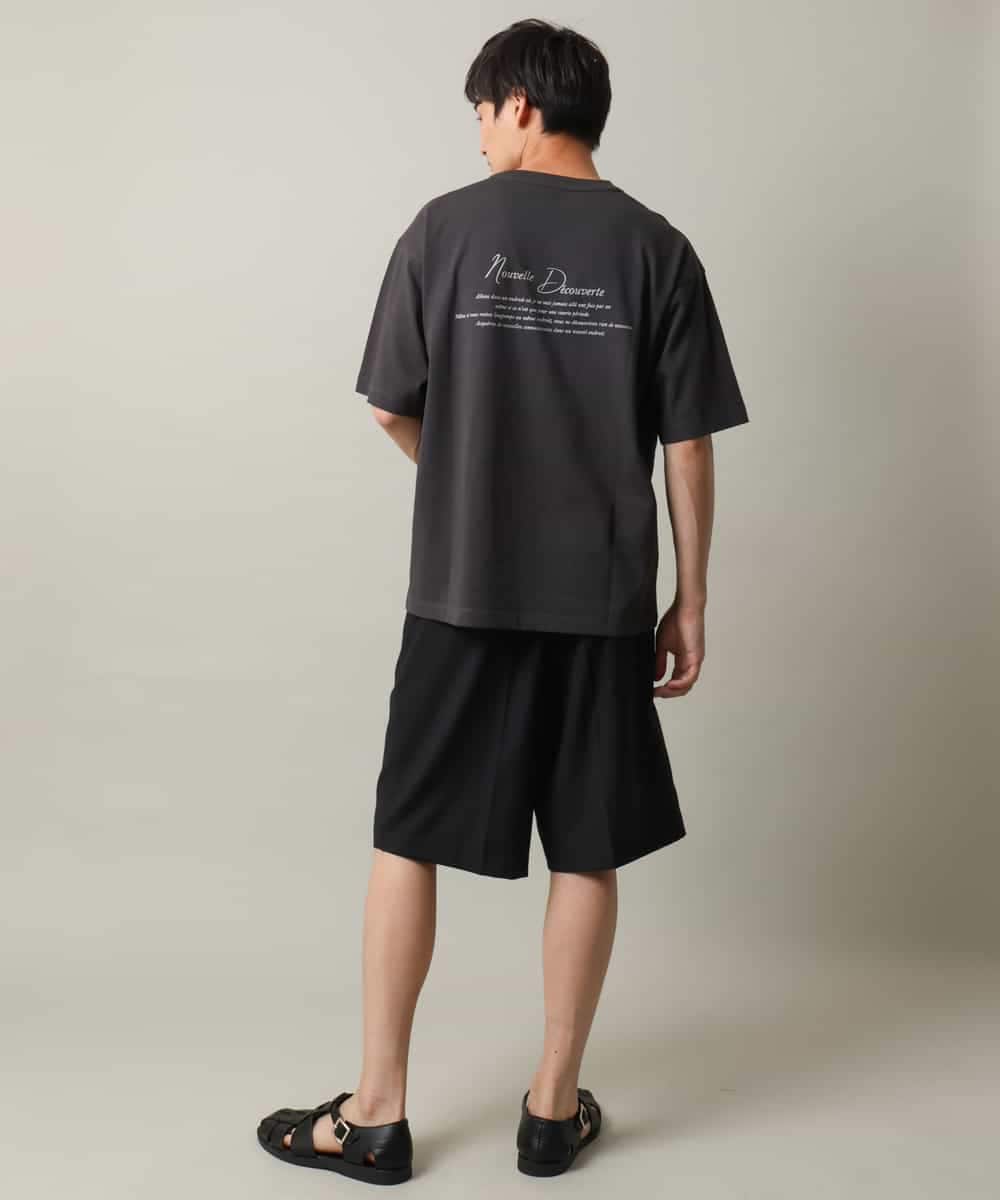 KHKHV15044 a.v.v MEN(アー・ヴェ・ヴェ) 【接触冷感】フォトプリントワイドシルエットカットソー ダークグレー