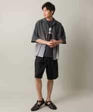 KHKHV15044 a.v.v MEN(アー・ヴェ・ヴェ) 【接触冷感】フォトプリントワイドシルエットカットソー ダークグレー