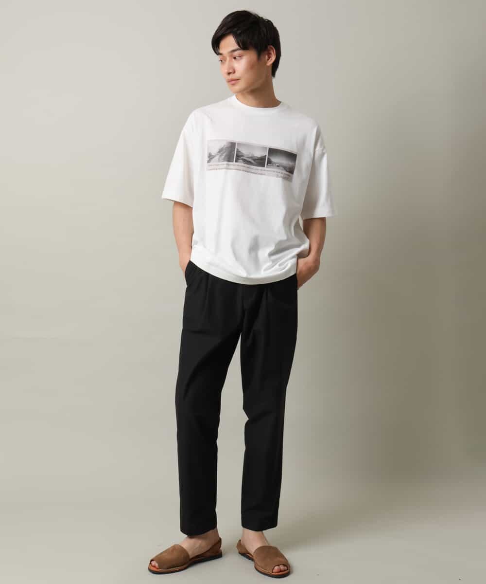 KHKHV15044 a.v.v MEN(アー・ヴェ・ヴェ) 【接触冷感】フォトプリントワイドシルエットカットソー ダークグレー