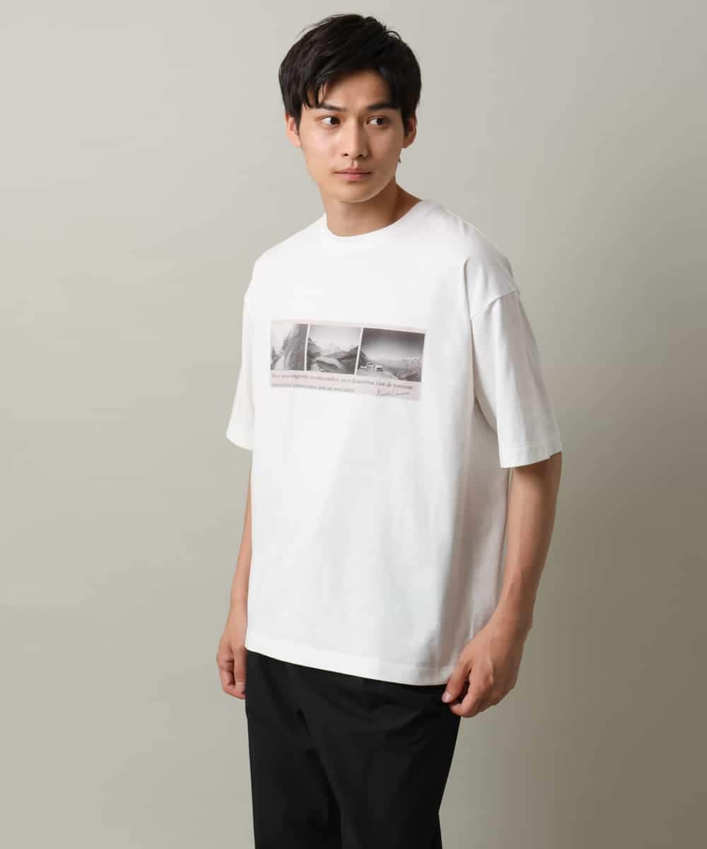 KHKHV15044 a.v.v MEN(アー・ヴェ・ヴェ) 【接触冷感】フォトプリントワイドシルエットカットソー ダークグレー