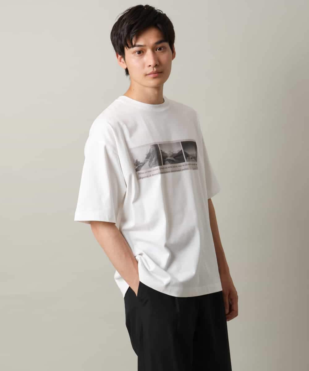 KHKHV15044 a.v.v MEN(アー・ヴェ・ヴェ) 【接触冷感】フォトプリントワイドシルエットカットソー ダークグレー
