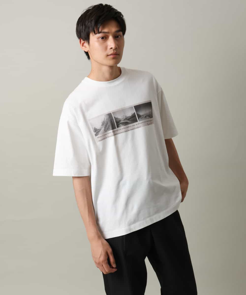 KHKHV15044 a.v.v MEN(アー・ヴェ・ヴェ) 【接触冷感】フォトプリントワイドシルエットカットソー ダークグレー
