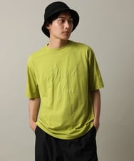 KHKHV16034 a.v.v MEN(アー・ヴェ・ヴェ) 【接触冷感】ビッグロゴ発砲プリントセミワイドTシャツ ライムグリーン