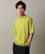 KHKHV16034 a.v.v MEN(アー・ヴェ・ヴェ) 【接触冷感】ビッグロゴ発砲プリントセミワイドTシャツ ライムグリーン