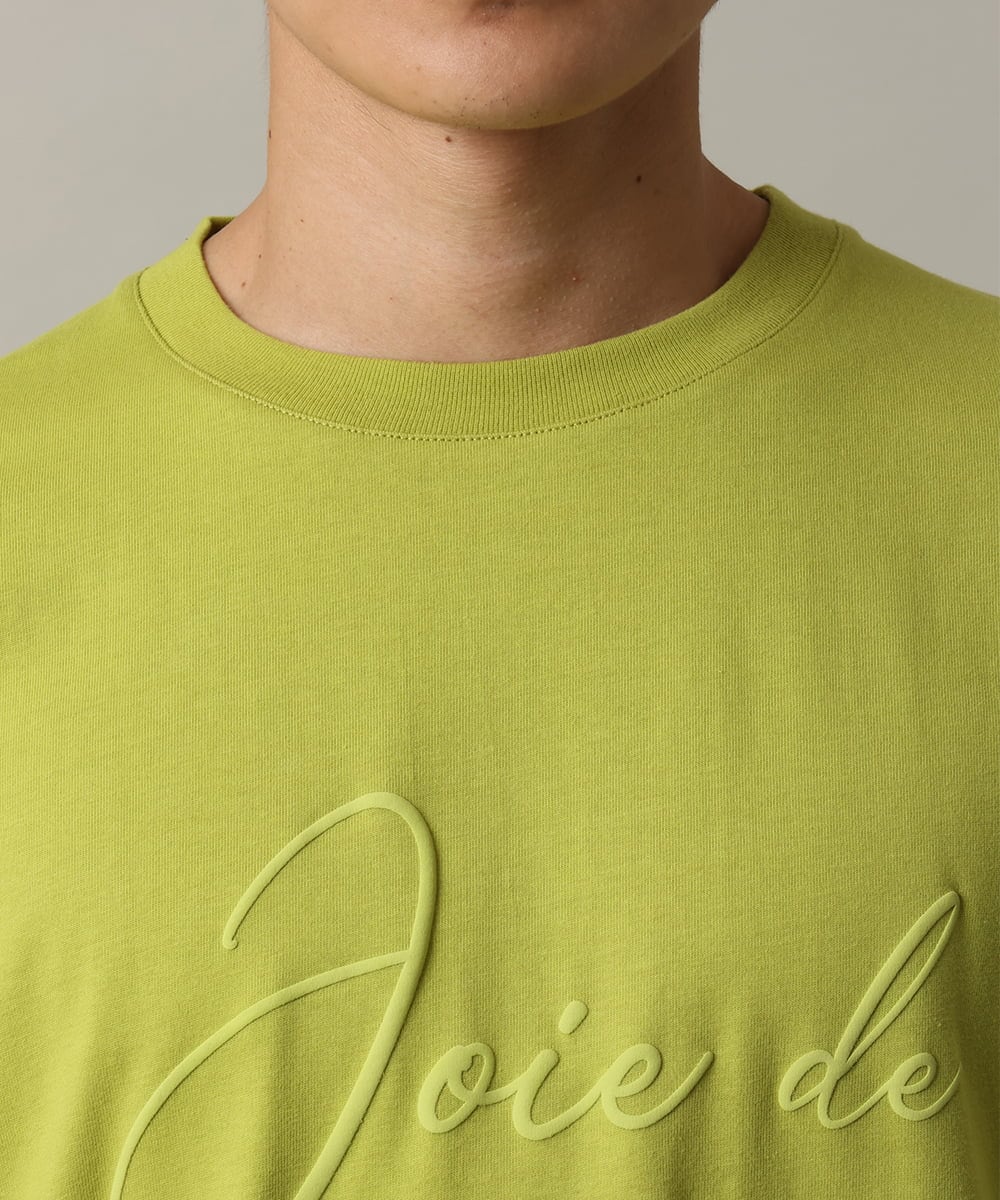 KHKHV16034 a.v.v MEN(アー・ヴェ・ヴェ) 【接触冷感】ビッグロゴ発砲プリントセミワイドTシャツ ライムグリーン