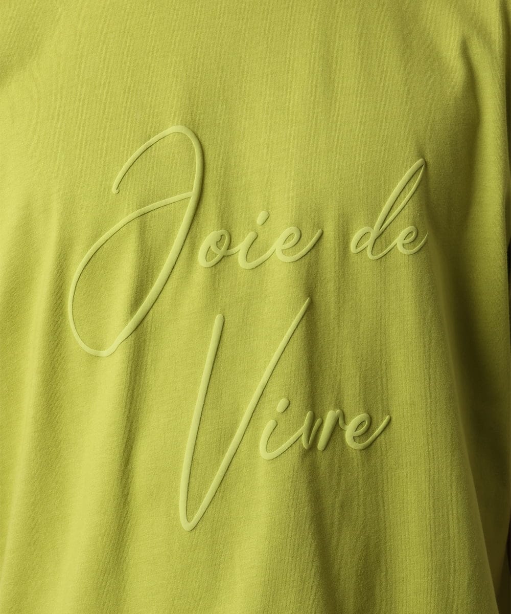 KHKHV16034 a.v.v MEN(アー・ヴェ・ヴェ) 【接触冷感】ビッグロゴ発砲プリントセミワイドTシャツ ライムグリーン